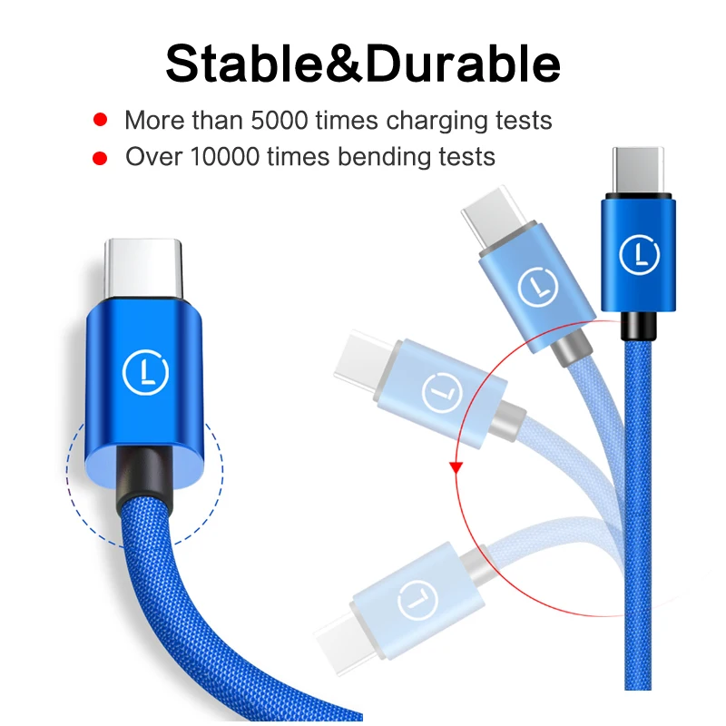 LINGCHEN usb type C кабель для samsung Galaxy S9 S8 Note 8 быстрой зарядки huawei USB кабели мобильных