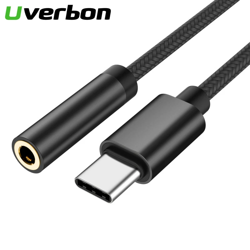 

AUX Audio Cable USB Type C to 3.5 Earphone Adapter Type-C to 3.5mm Headphone Converter For Samsung S9 S8 Huawei P20 USBC Adapter
