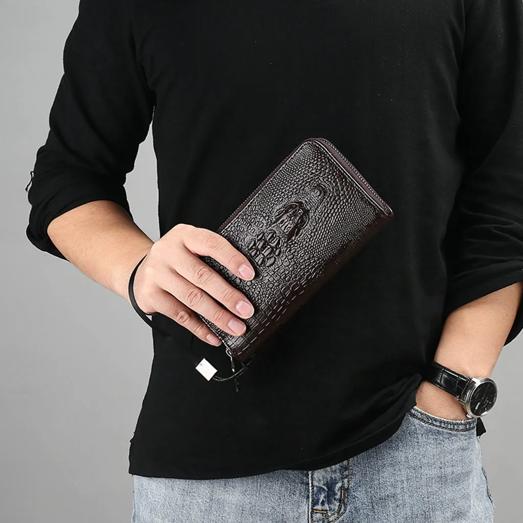 womens wallet card holder wallet male Women's Bag Unisex Business Wallets Card Bag Purse Clutch Bags Crocodile Print G0626#10