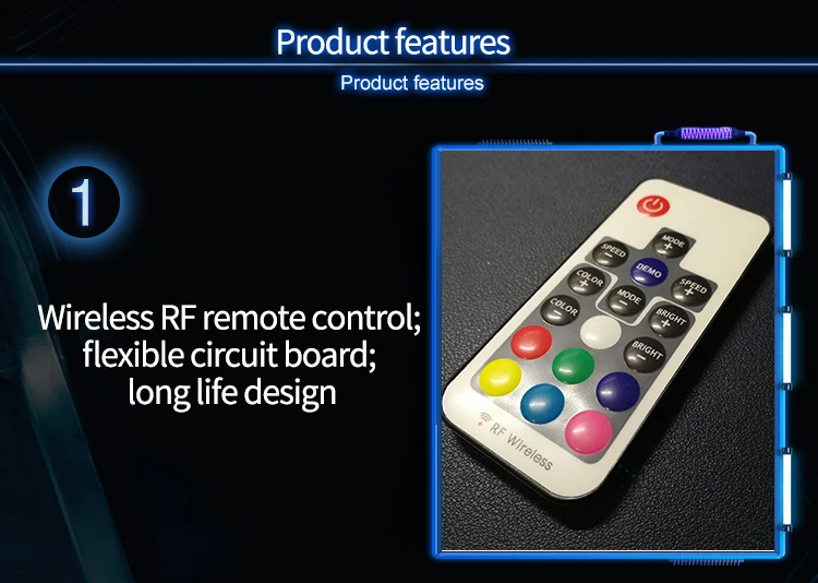 Imported RGB lamp beads Epoxy board waterproof level IP60 wireless remote control  TV background light LDE Light strip
