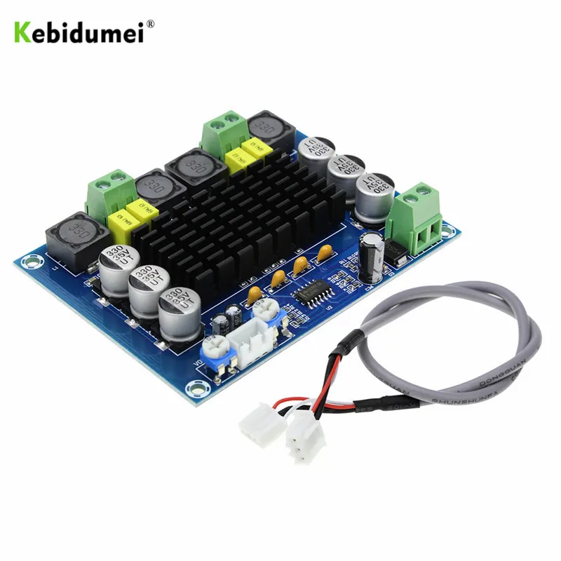 

kebidumei Amplifier Board Dual-channel Stereo High Power Digital Audio Power Amplifier Board 2*120W Stereo AMP Module XH-M543