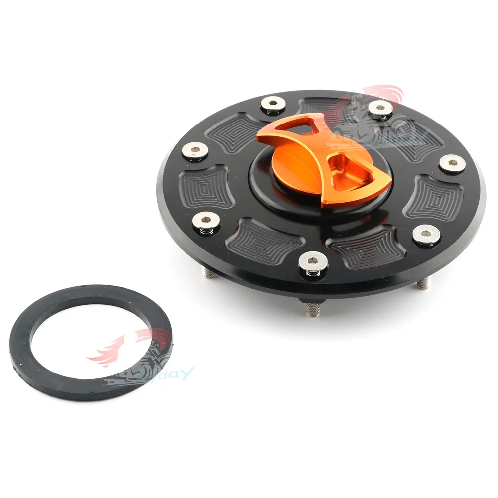 Оранжевый Keyless мотоцикл топливный бак газа крышка для KAWASAKI ZX-7R(все годы)/ZX-9R(1984; 1994-1999)/ZX-9RB(1994-1997)/ZX-9RC - Цвет: Оранжевый