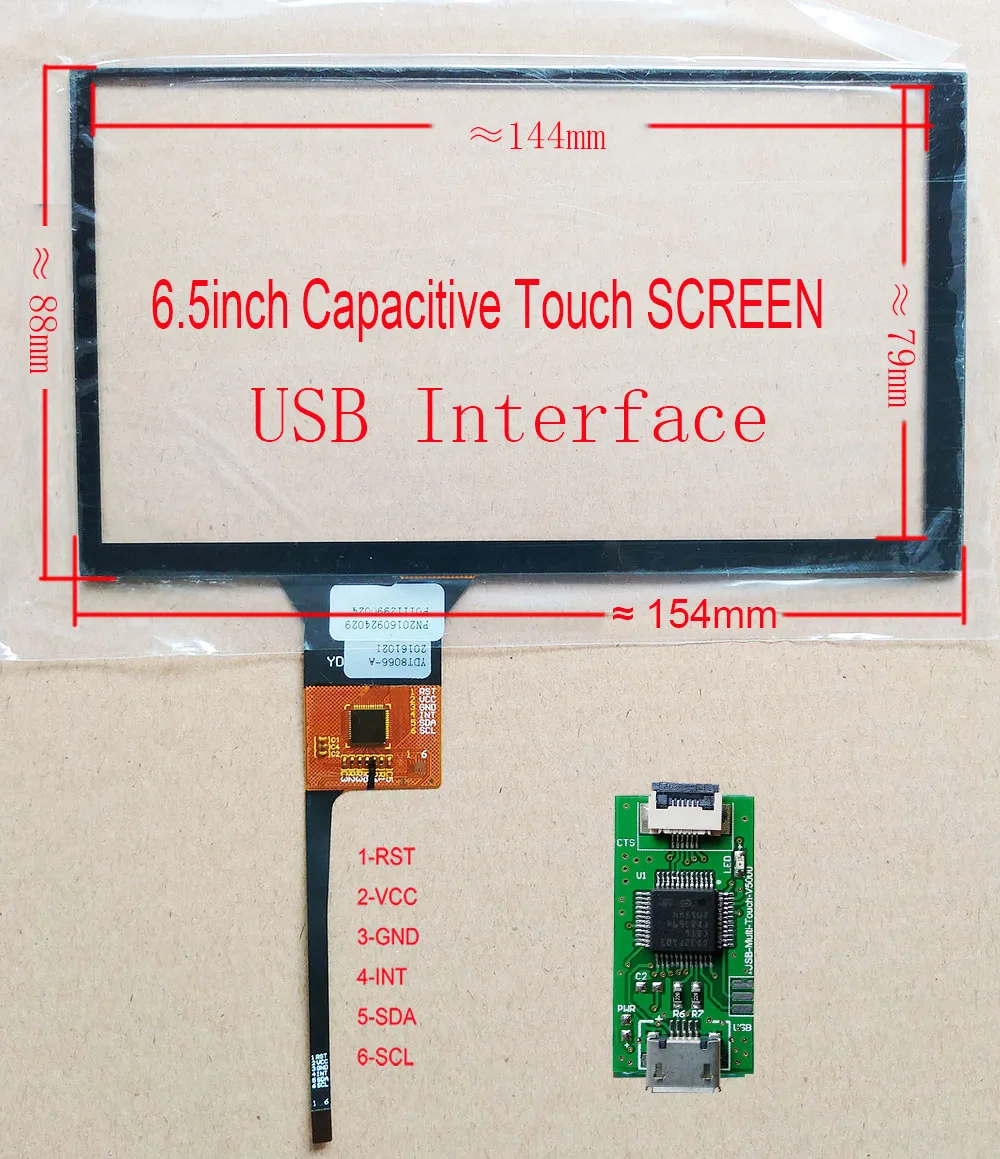 4,3/5/6,2/6,5/7/8/9/10,1/10,2 дюймов Автомобильный навигатор Сенсорный экран 6Pin GT911 Универсальный сенсорный экран панель USB контроллер печатная плата