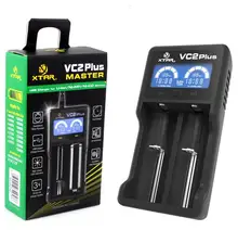 Original XTAR VC2 Plus Master 2 Slots 1A Current Intelligent USB Battery Charger for 18650 with