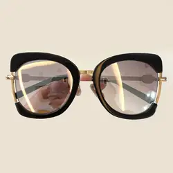 Полу-солнцезащитные очки Для женщин Брендовая Дизайнерская обувь солнцезащитные очки 2019 Мода Высокое качество женские солнцезащитные