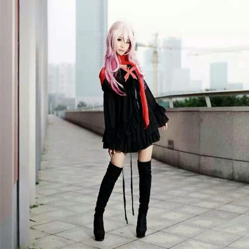 Аниме Guilty Crown Inori Yuzuriha Короткое мини платье сексуальное для косплея красивое