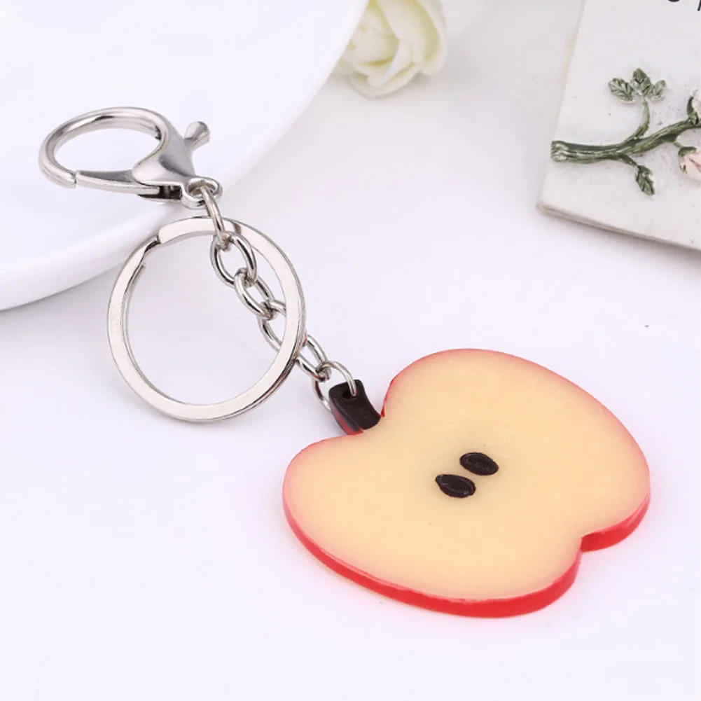 8 Styles! Fresh Fruit Keychain / Watermelon/ Lemon/ Orange/Pitaya/ Kiwifruit Keyrings Key Holder