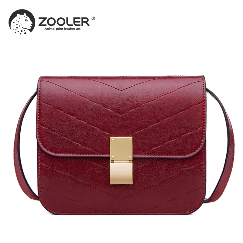 

HOT ZOOLER genuine leather bag woman luxury brand leather clutch bag small women messenger bag cross body for ladies #wp310