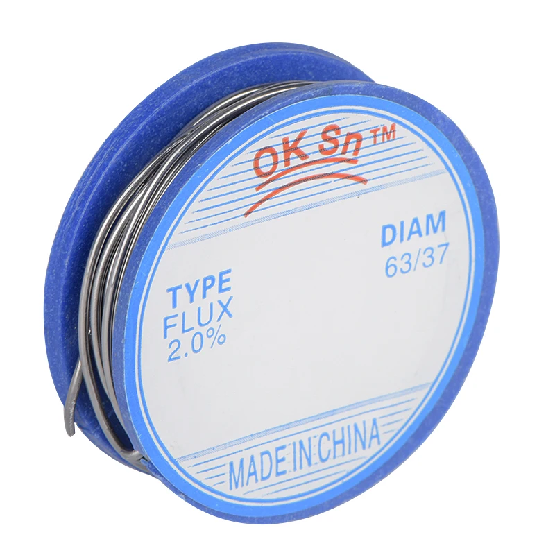 JCD 0.8mm Tin Lead Rosin Core Solder Soldering Wire 3.5x1.1cm Flux Content Solder Soldering Wire Roll