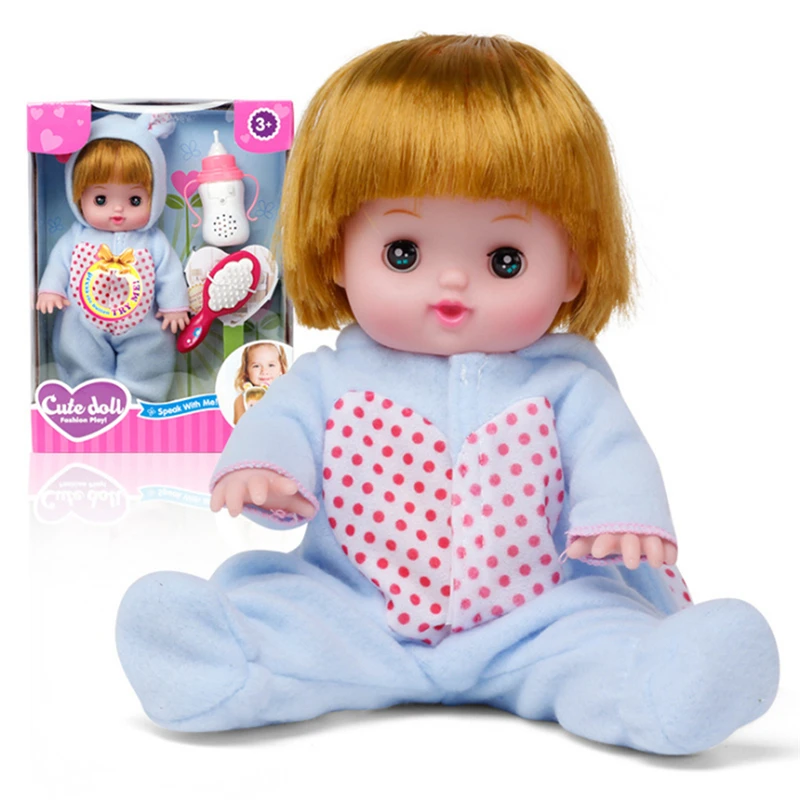 Reborn Toys электрический звук Uttering Baby Doll Поющие песенки бутылочка для кормления кукла образование забавная сопутствующая игрушка Случайная
