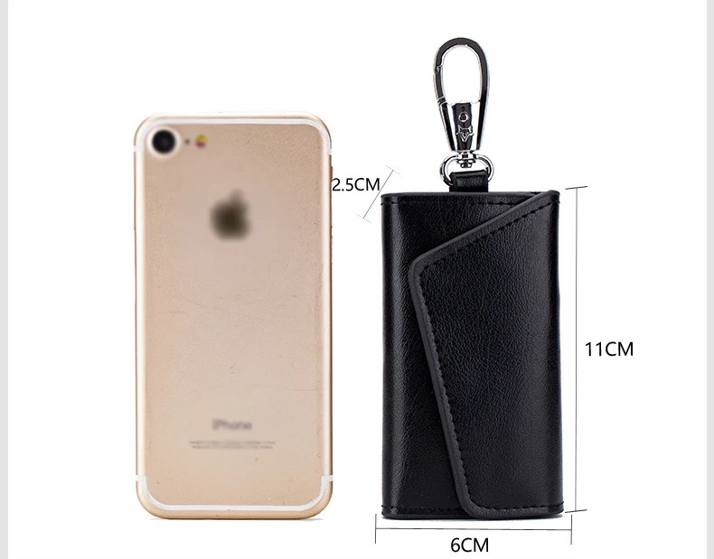 Lomelobo Unisex Split Leather Key Wallet Men Multi-Function Coin Purse Organizer Key Case Women Credit ID Card Holder portomonee HCL978 Details (03)