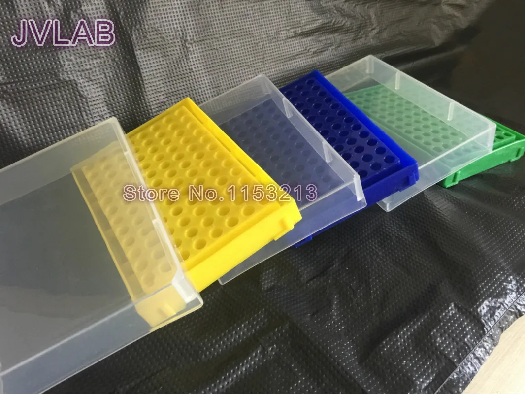 Пластиковая коробка для ПЦР труб 0,2 мл с 96 отверстиями, лабораторная коробка трубки центрифуги, коробка для хранения замороженных труб, коробка для образцов для ДНК 5 шт./лот
