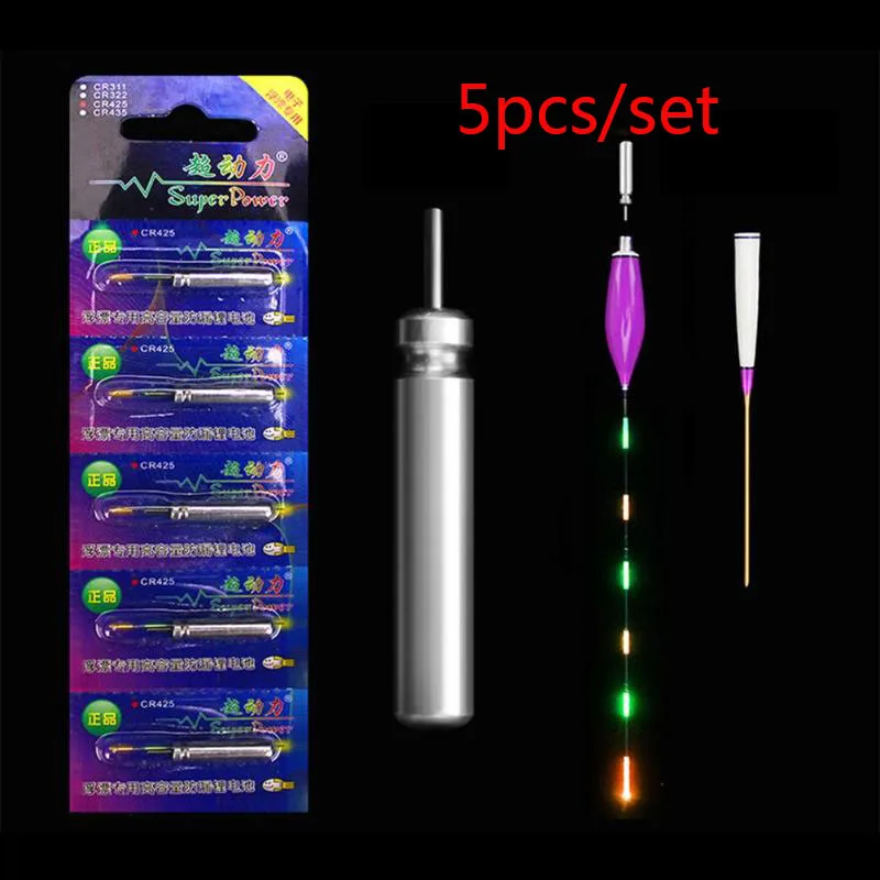Новые 5 шт/упаковка, шт./компл. CR425 батареи рыбалка поплавок для электронные рыболовные снасти аксессуары поплавки батарея литиевая булавка клетки LED рыболовные снасти