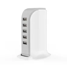 Портативный размер 5 портов USB быстрое зарядное устройство зарядная станция Настольный дорожный usb-хаб адаптер для зарядки для ПК ноутбук ЕС вилка