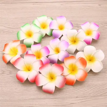 

12Pcs Flower Hair Clips 3.5 Inch Hawaiian Plumeria Flower Hair Clip Women Girls Foam Hairpin Hair Styling Accessory