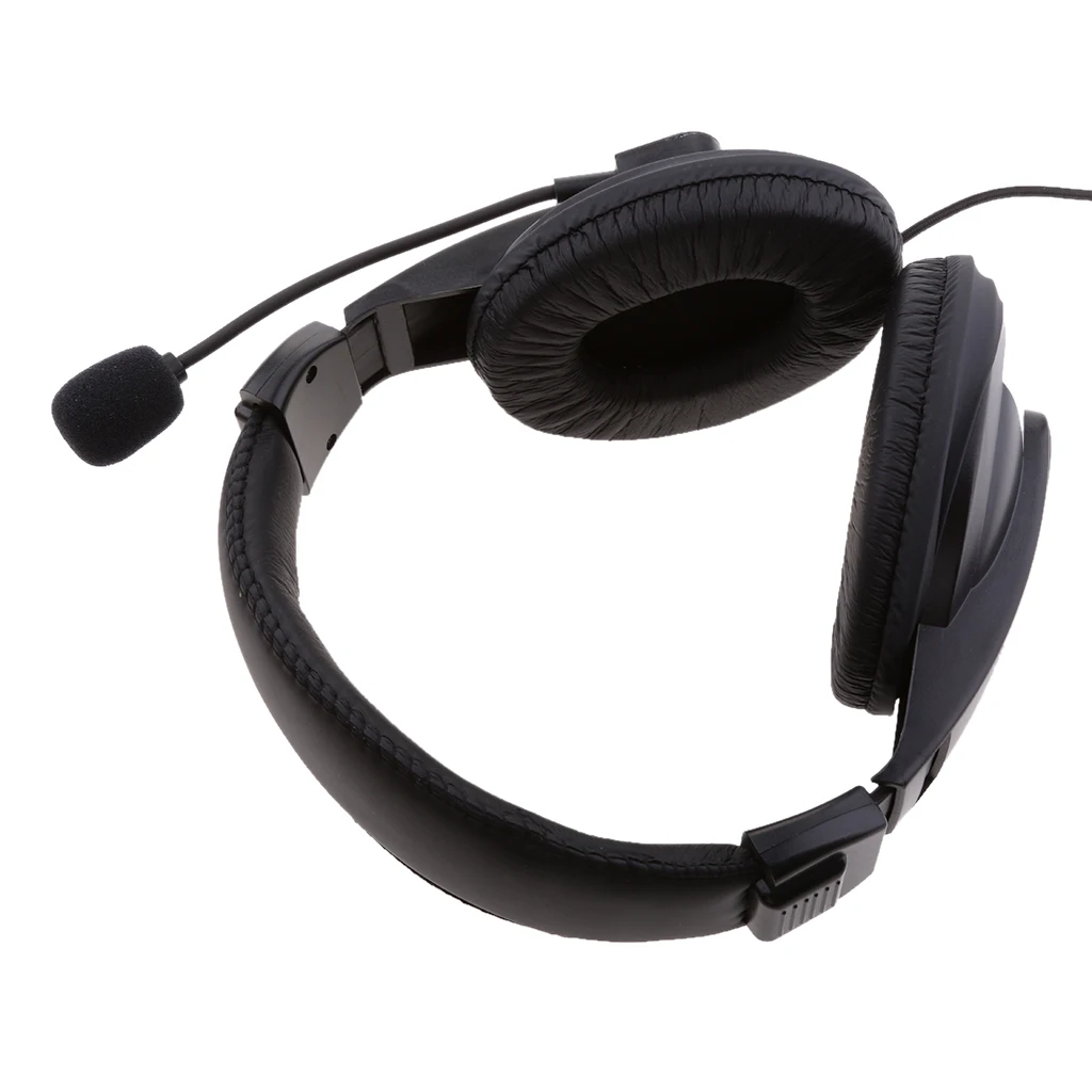  2 Pin Noise Cancelling Overhead Earpiece Soft Headset Headphone with Mic for Two Way Radio