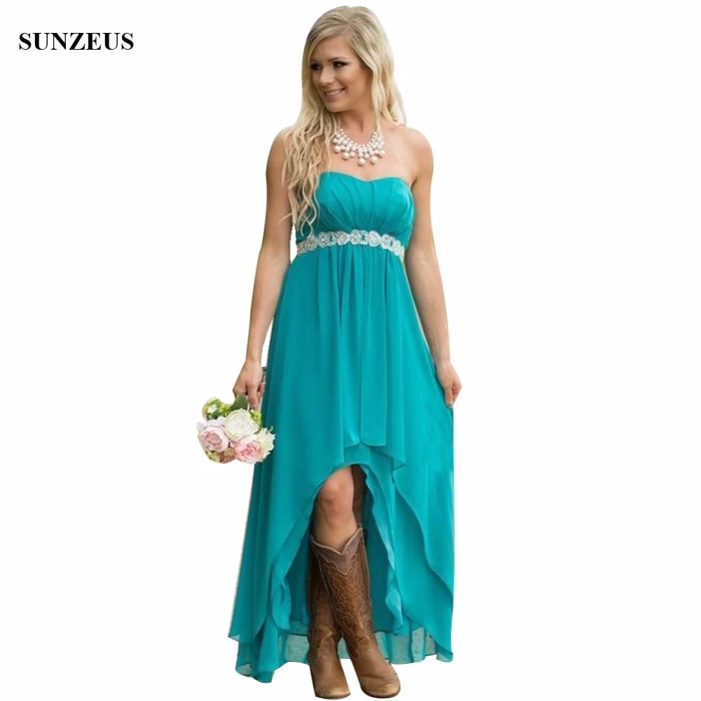 short strapless bridesmaid dresses