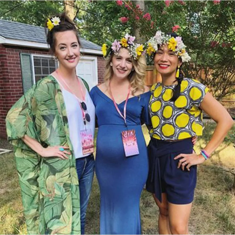 

NEW 2019 Fashion vestidos para embarazadas Pregnant women cotton dress Maxi LongDress Photo Session Dresses robe femme enceinte