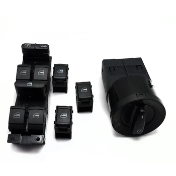 

5 Pcs window switch headlight switch mirror switch for VW JETTA GOLF MK4 POLO BORA Passat B5 BEETLE 1C0 941 531 1J4 959 857D