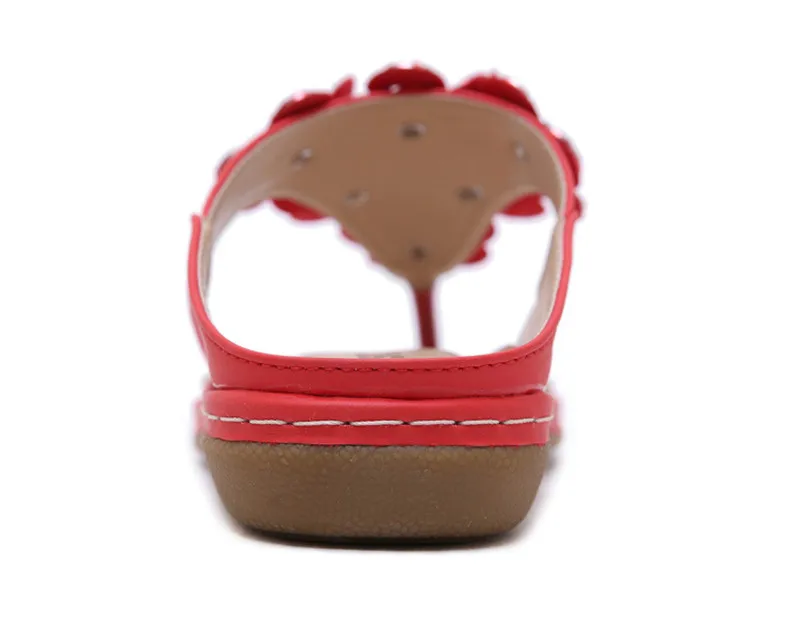 New 2019 ethnic women's sandals cross-border bohemian rhinestones large size comfortable flat shoes beach shoes (36)