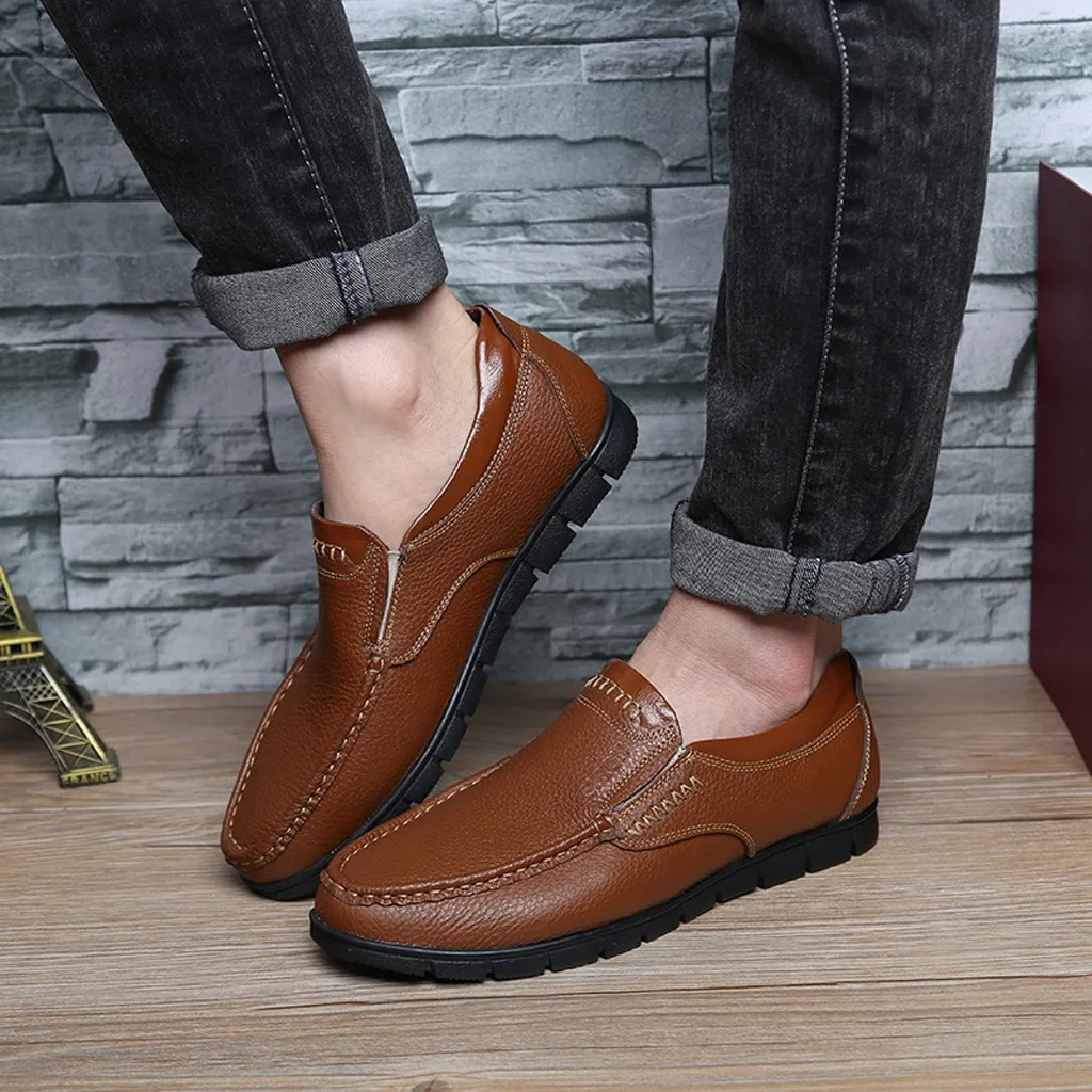 

MUQGEW Fashion British Business single shoes for men classics Dress Men's Leather work Shoes concise Non-slip high quality shoes