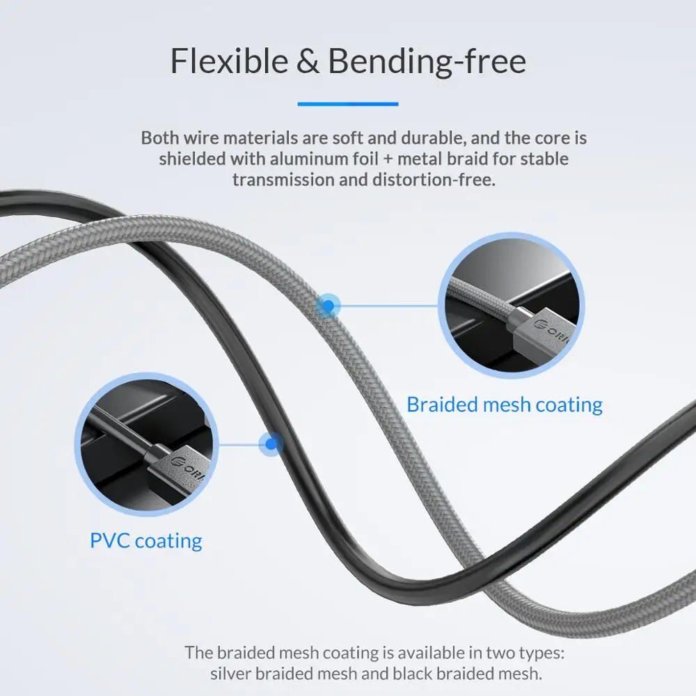 Кабель ORICO USB C к Micro B кабель для передачи данных зарядный внешнего жесткого диска