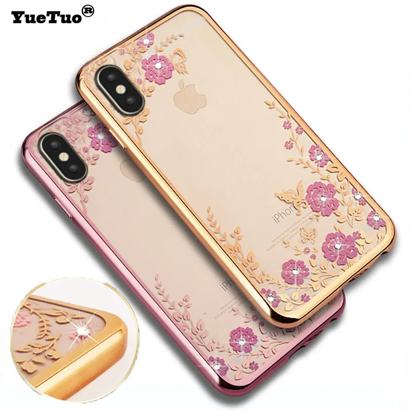 YueTuo luxury original rose gold tpu silicone phone case for apple