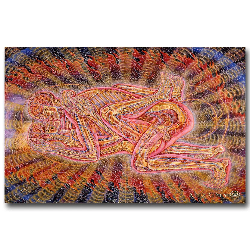 Famous Art Trippy Psychedelic Abstract Girl Silk Poster Prints 12x18 24x36 inch