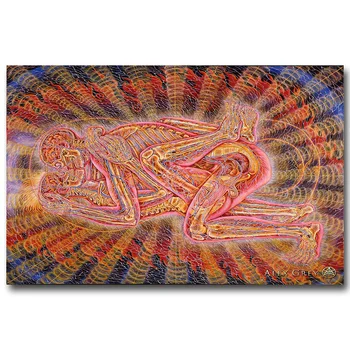 

Alex Grey Trippy Psychedelic Art Silk Poster Print 13x20 inch Abstract Pictures for Living Room Wall Decoration 012