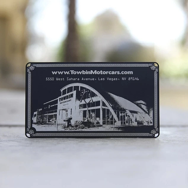 

Laser Engrave Black Coated Metal Business Card