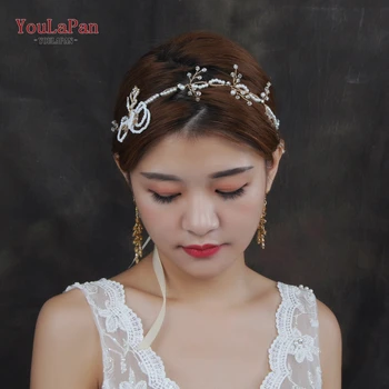 

YouLaPan Bridal Headbands for Wedding Headpieces for Women Hair Vines Pearl Hairpiece Formal Headband Bride Hair Accessory HP75