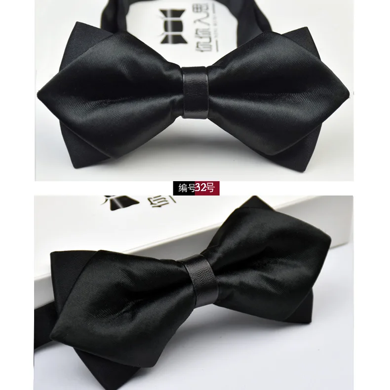 Бесплатная доставка 20 Цвета модные однотонные Bowties жениха Для мужчин красочный плед галстук gravata Мужской Брак бабочка свадебные галстуки
