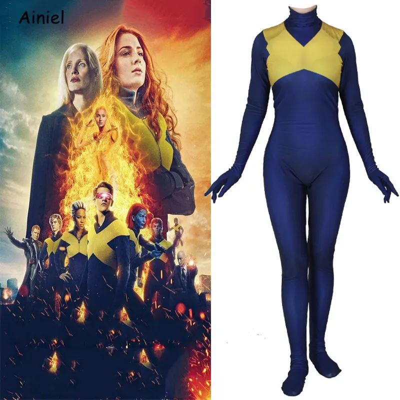 

X-Men Dark Phoenix Jean Grey Cosplay Costumes Kids Adult Zentai Bodysuit Suit Jumpsuit Halloween Costumes for Women Adult Kids