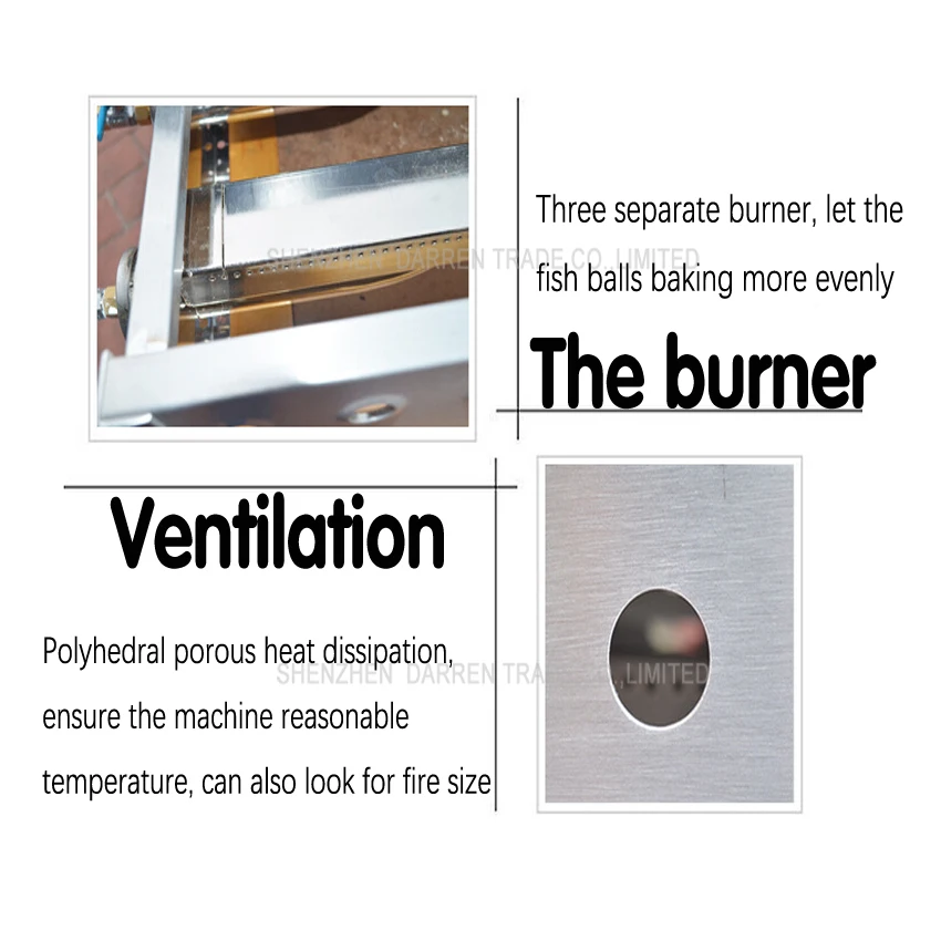 1 предмет FY-1113 три совета газовой печи рыбные шарики коммерческих Осьминог небольшие фрикадельки машина противень