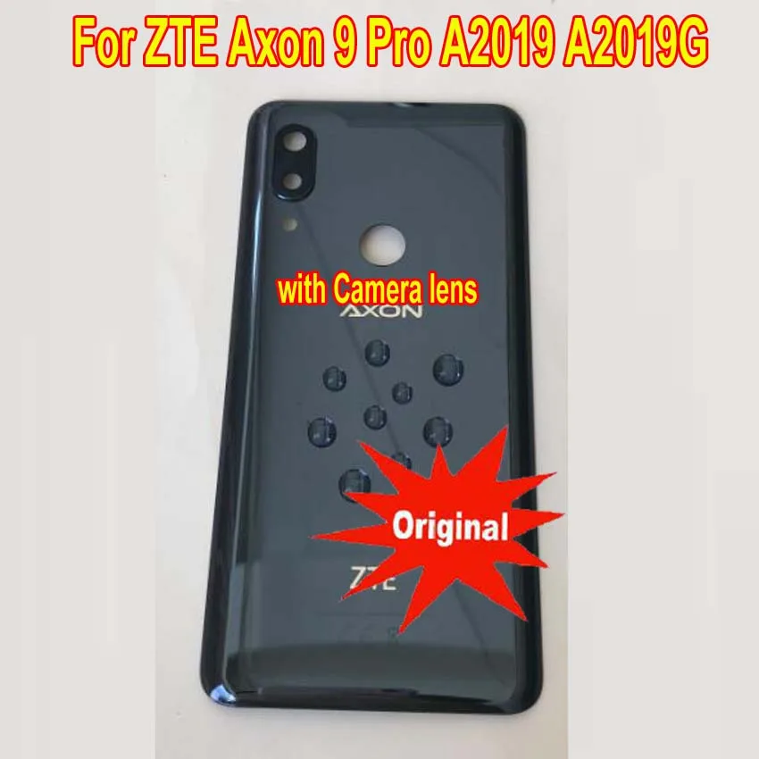 

Original For ZTE Axon 9 Pro A2019 Full Battery Cover Back Door Housing Rear Case with Camera glass Lens For Axon9 Pro A2019g