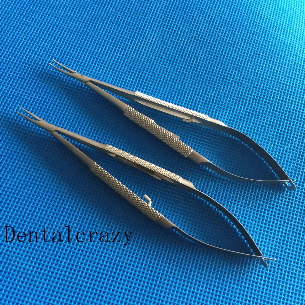 2019 Новый 2 шт. зубные Castroviejo держатели игл 18 см прямой/изогнутый инструмент для стоматологические инструменты с замком