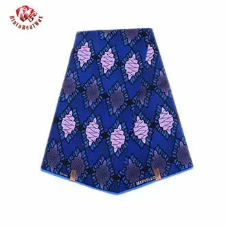 

2019 Polyester Wax Prints Fabric 2019 Ankara Binta Real Wax High Quality 6 yards African Fabric for Party Dress FP6014