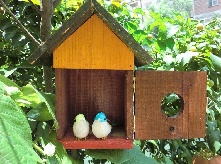 17.5*12*22cm Exquisite wooden bird house bird cage parrot 