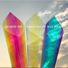3M качество дихроическая Переливающаяся Горячая оконная Автомобильная радужная пленка 68 см ширина образец по DHL или FEDEXexpress