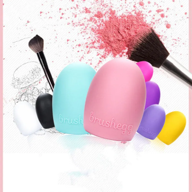 

1PCS Makeup Brushegg Silicone Cleaning Washing Tools Cosmetics Make up Brush Scrubber Board Washing Cosmetic Brush Cleaner Tool