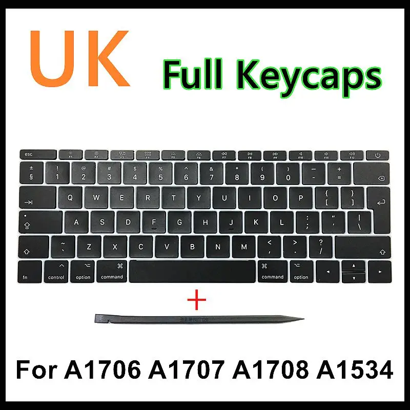 Faishao полный набор для Macbook Pro retina 1" 15" A1706 A1707 A1708- 1" A1534 UK клавишная крышка s клавишная крышка