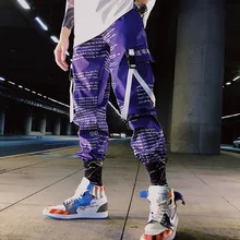 Мужские брюки карго Новое поступление весна и осень хип-хоп с карманами и надписями мужские брюки длиной до щиколотки горячая Распродажа корейский стиль n10