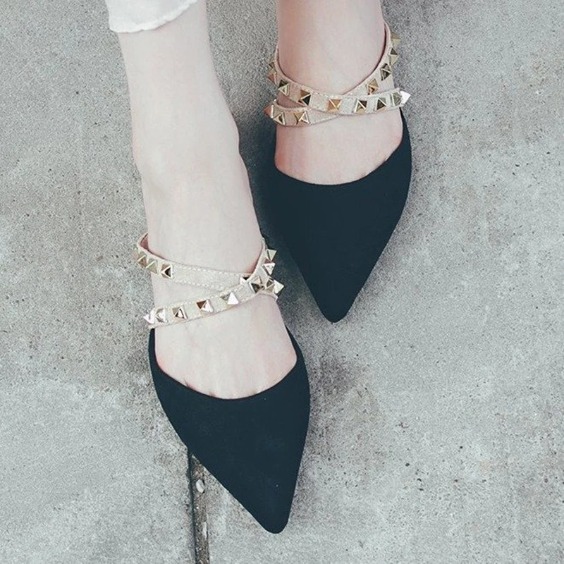 

2019 Spring Summer Shoes Woman Outside Slippers Fashion Rivet Design Female Slides Square Heel Ladies Slip On Sandals SH022302