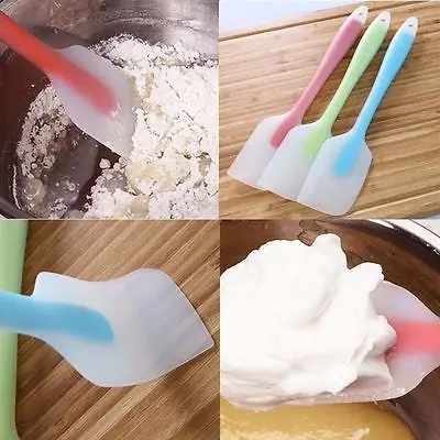 

1PCS Cooking Utensils Silicone Non-Stick Cream Spatula Spoon Cake Baking Mixing Tools Oil Bread Scraper