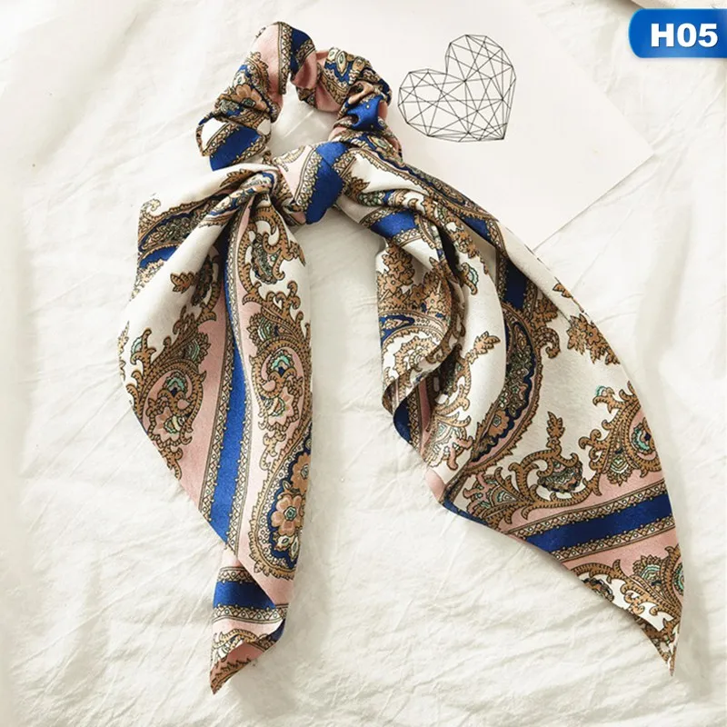 

New arrival Flower Hair Scarf Elastic Hair Bands Women Girl Hairband Hair Rubber Ropes Girls Hair Ties Wholesale