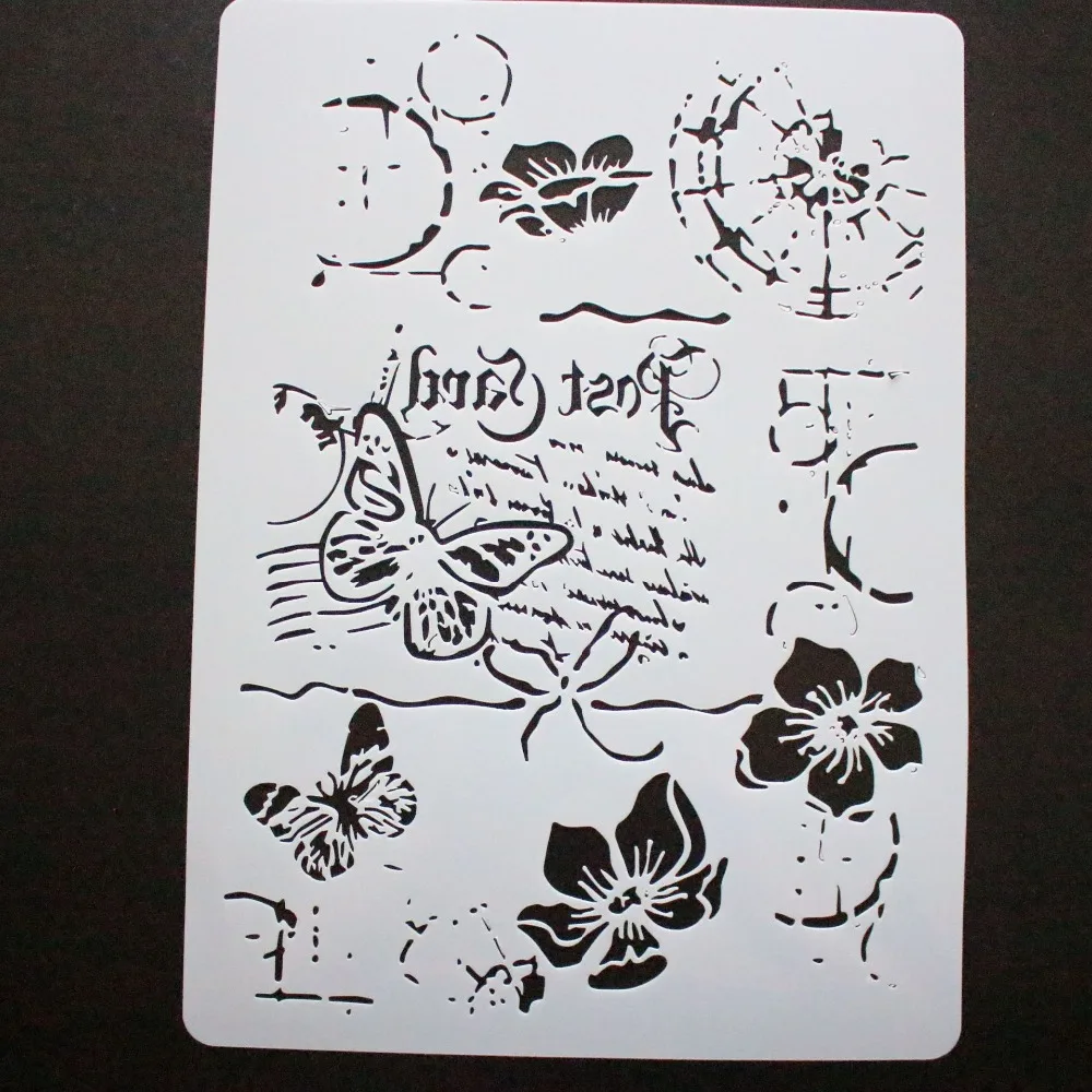 

2019 Butterfly Flower DIY Craft Layering Stencils Walls Painting Scrapbooking Stamping Embossing Album Deco A4 Card Template