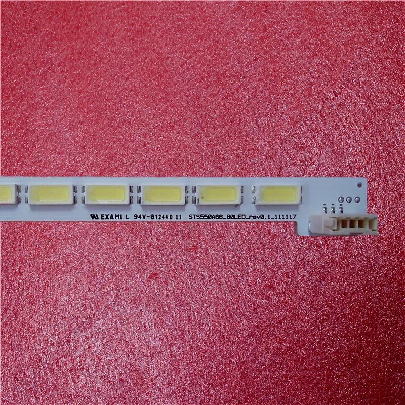 

New 1 PCS/lot 80LED 676mm 3 Pin LED backlight strip for LJ64-03515A STS550A66-80LED-rev0.1 LTA550HQ20 LTA550HQ22 LED55X5000DE