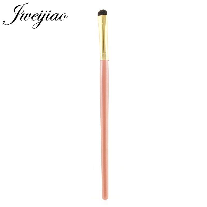 

JWEIJIAO Pink Eyebrow Brush Professional Single arc head Makeup Brush Golden Metal and Plastic Handle Cosmetic Beauty Tools