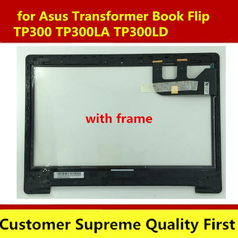 

touch Screen Digitizer Glass Panel Replacement Parts 13.3" for Asus Transformer Book Flip TP300 TP300LA TP300LD with frame bezel