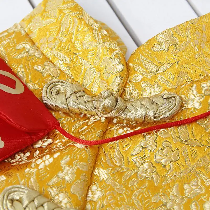 Pet Cat осенне-зимний новогодний костюм китайский стиль Tang платье династии праздничный плащ с красным конвертом для котенка